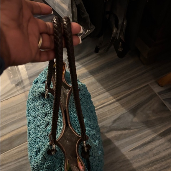 Brighton Teal Macrame Shoulder Bag - Picture 9 of 12